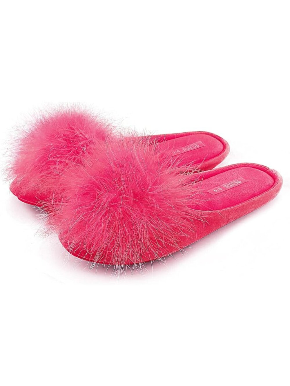 Women's Rose Red Fuzzy Velvet Memory Foam Indoor Non-slip Lightweight Slipper